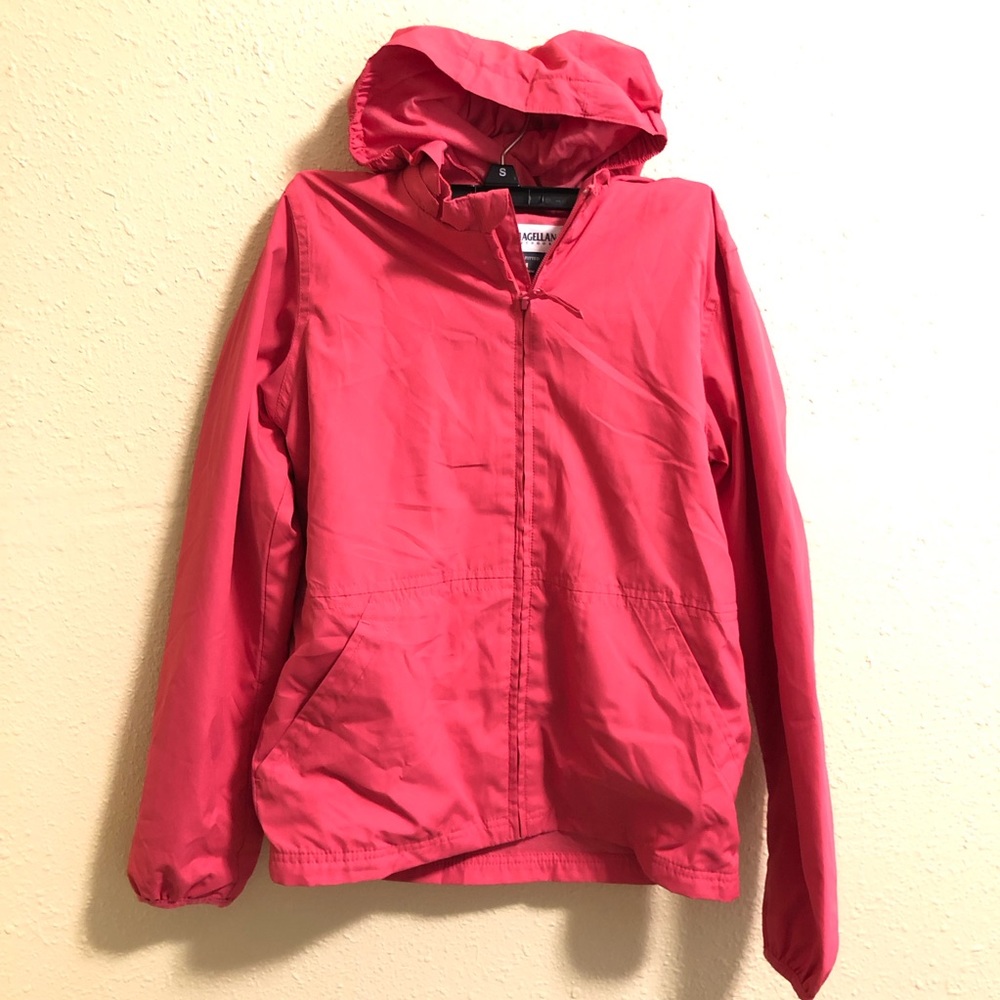 Magellan Cotton Lined Wind/Rain Hooded Jacket Pink M 10/12